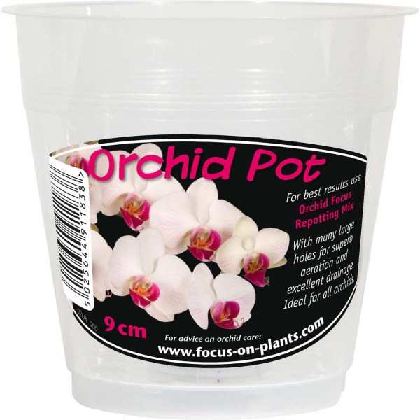 Clear orchid pot 9 cm